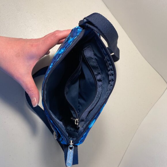 LeSportsac Crossbody Bag in Tulum (Blue Tie Dye) Pattern, Lightweight Travel - Picture 9 of 13